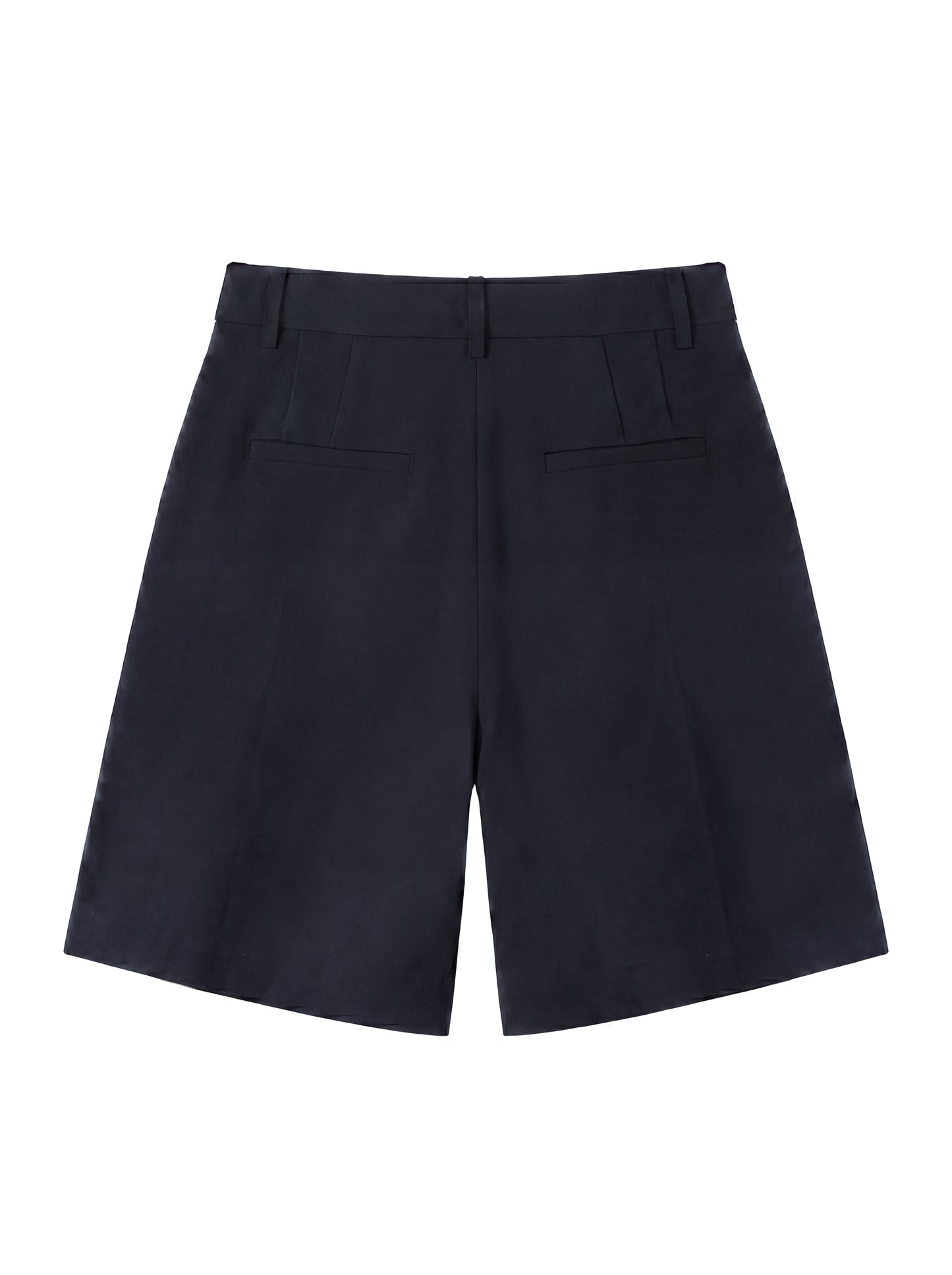 One-Tuck Bermuda Pants_Navy