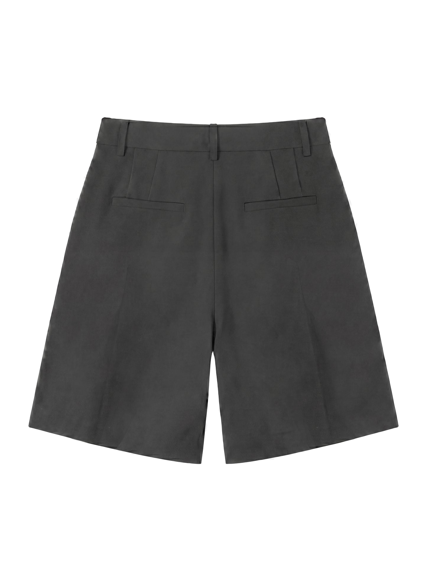 One-Tuck Bermuda Pants_Grey