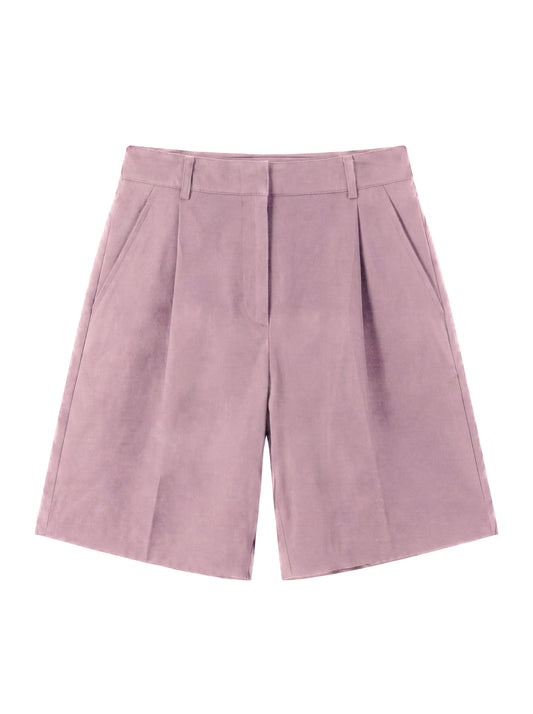 One-Tuck Bermuda Pants_Pink