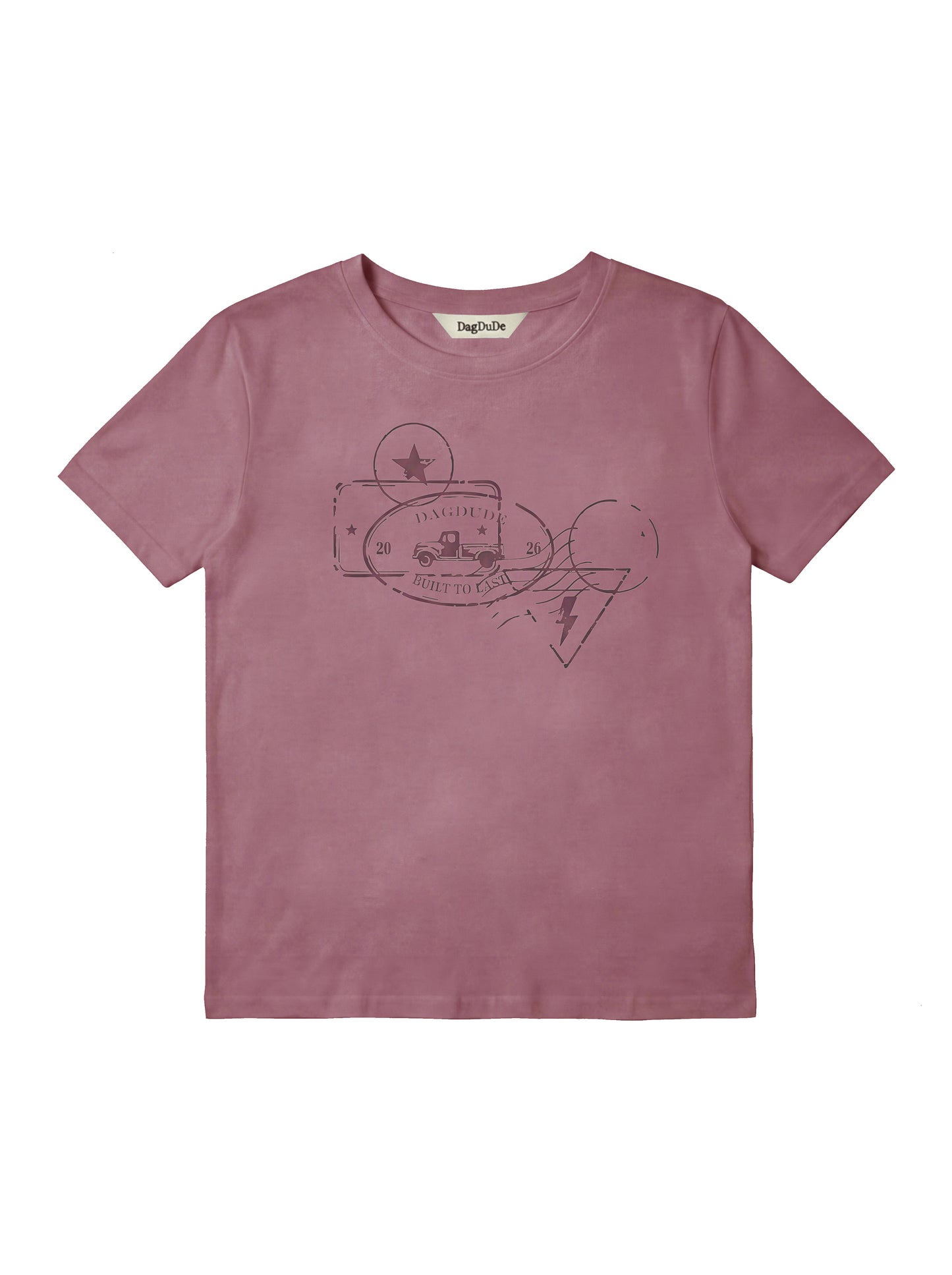 Stamped T-Shirt_Smoke Pink