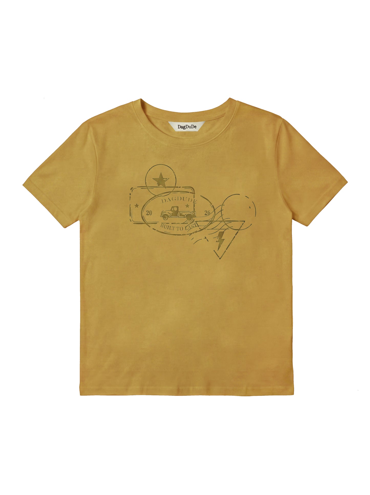 Stamped T-Shirt_Mustard