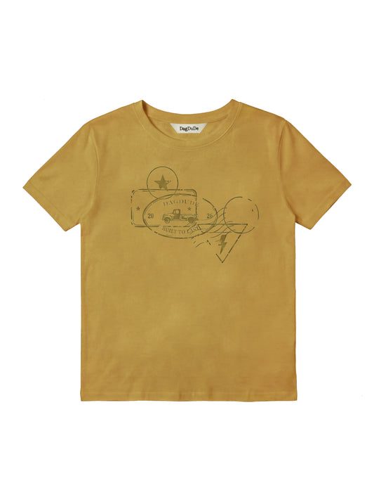Stamped T-Shirt_Mustard