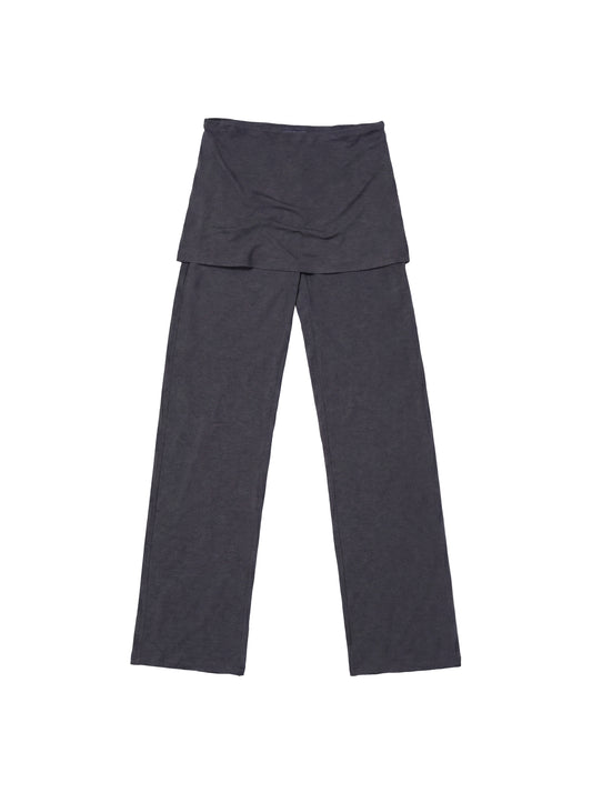 Skirt Layered Pants_Charcoal Grey