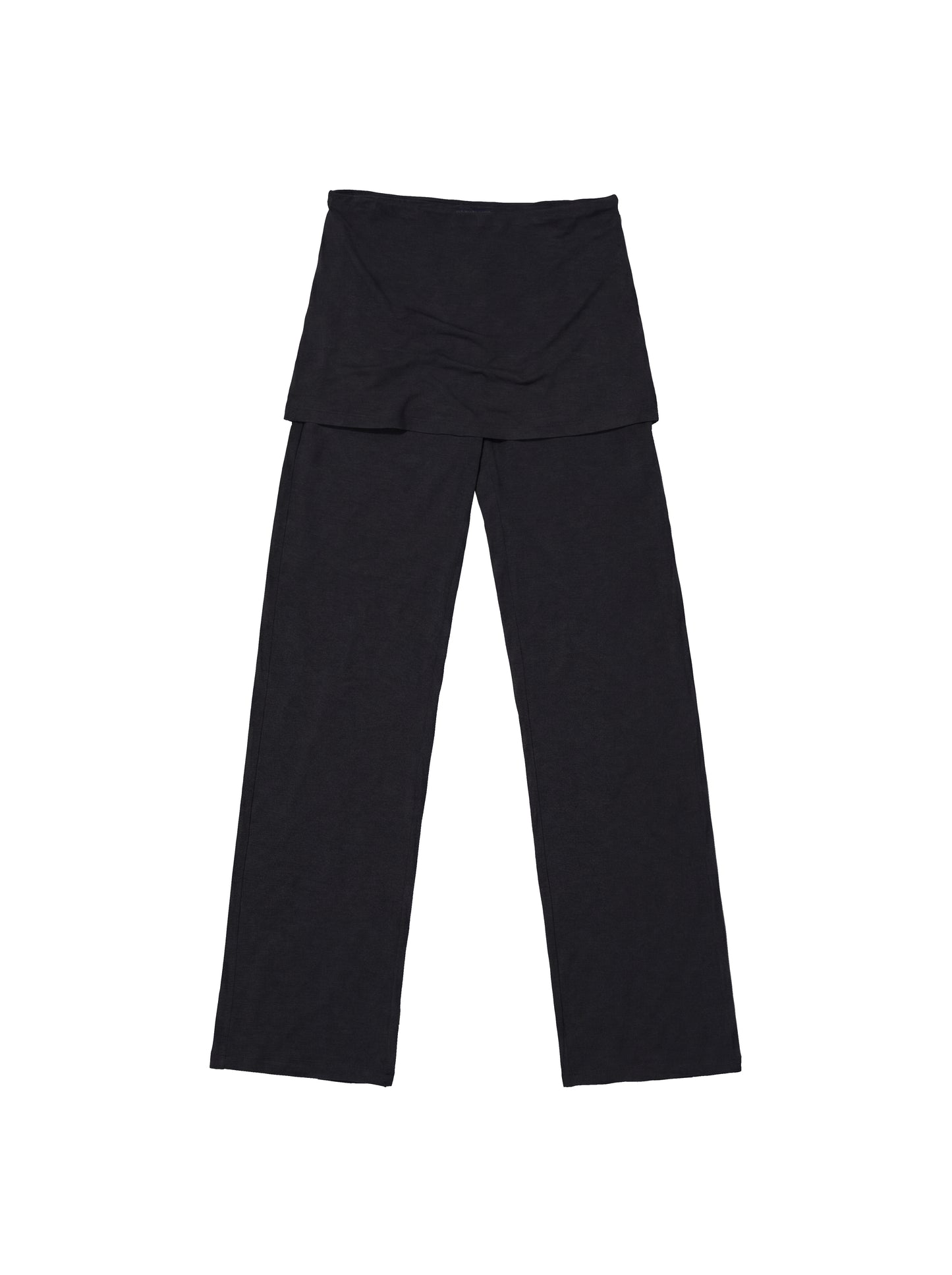 Skirt Layered Pants_Black
