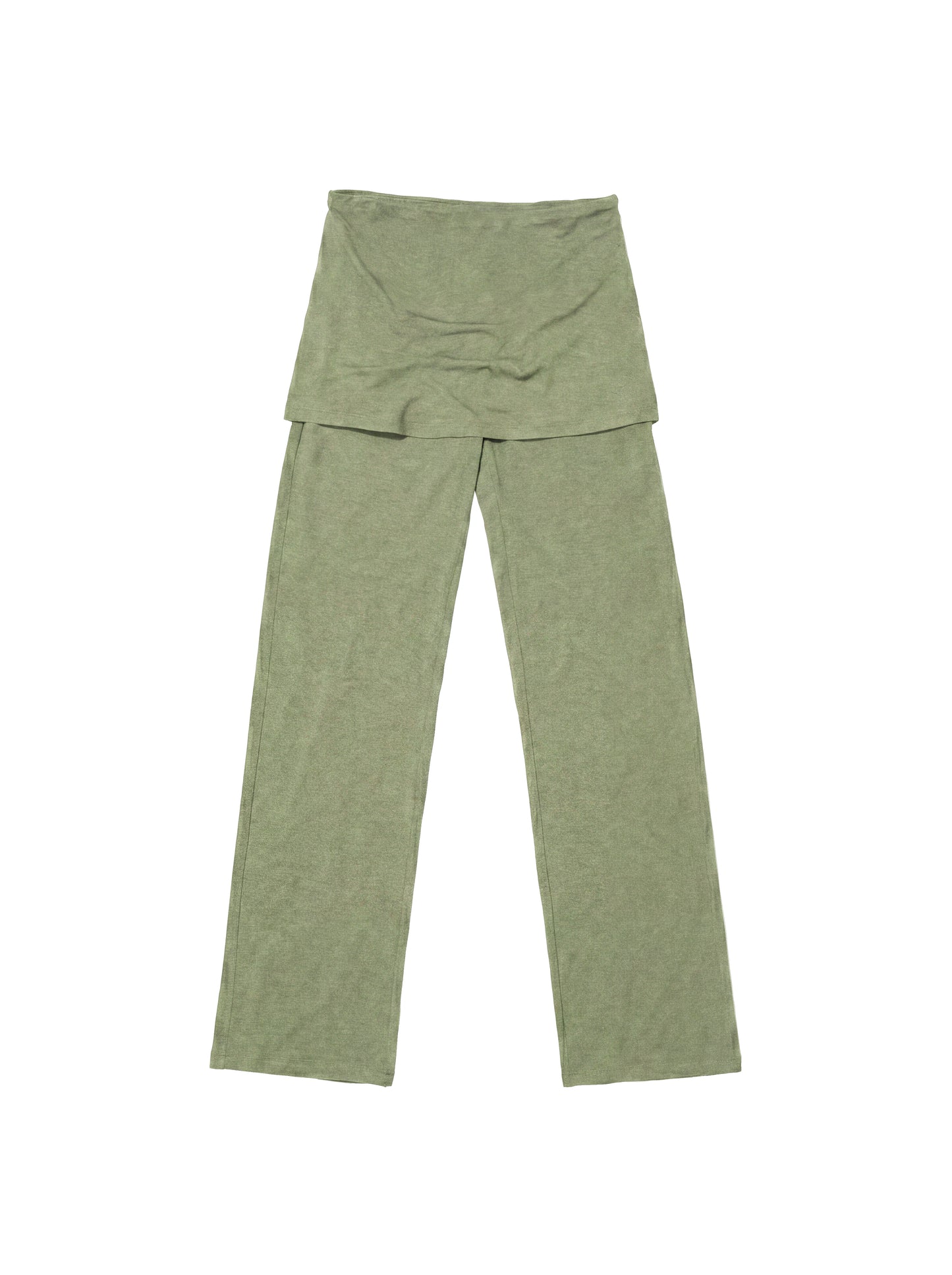 Skirt Layered Pants_Apple Green